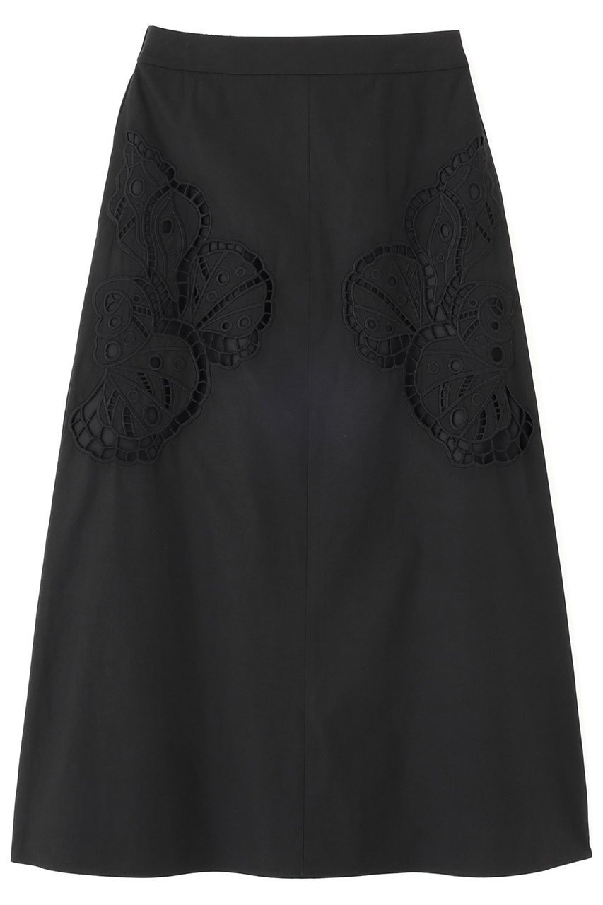 【アドーア/ADORE】のシェルカットワークスカート インテリア・キッズ・メンズ・レディースファッション・服の通販 founy(ファニー) 　ファッション　Fashion　レディースファッション　Fashion for Women　スカート　Skirts　ロングスカート　Long Skirts / Maxi & Midi Skirts　タフタ　Taffeta, Structured Fabric　フェミニン　Feminine, Girly　フォルム　Silhouette, Form　フレア　Flare, Flared　モチーフ　Motif, Design Theme　ロング　Long, Long-Length　ワーク　Workwear, Utility Style　新作・新入荷　New Arrivals / New In　ブラック|ID: prp329100004610738 ipo3291000000032990136