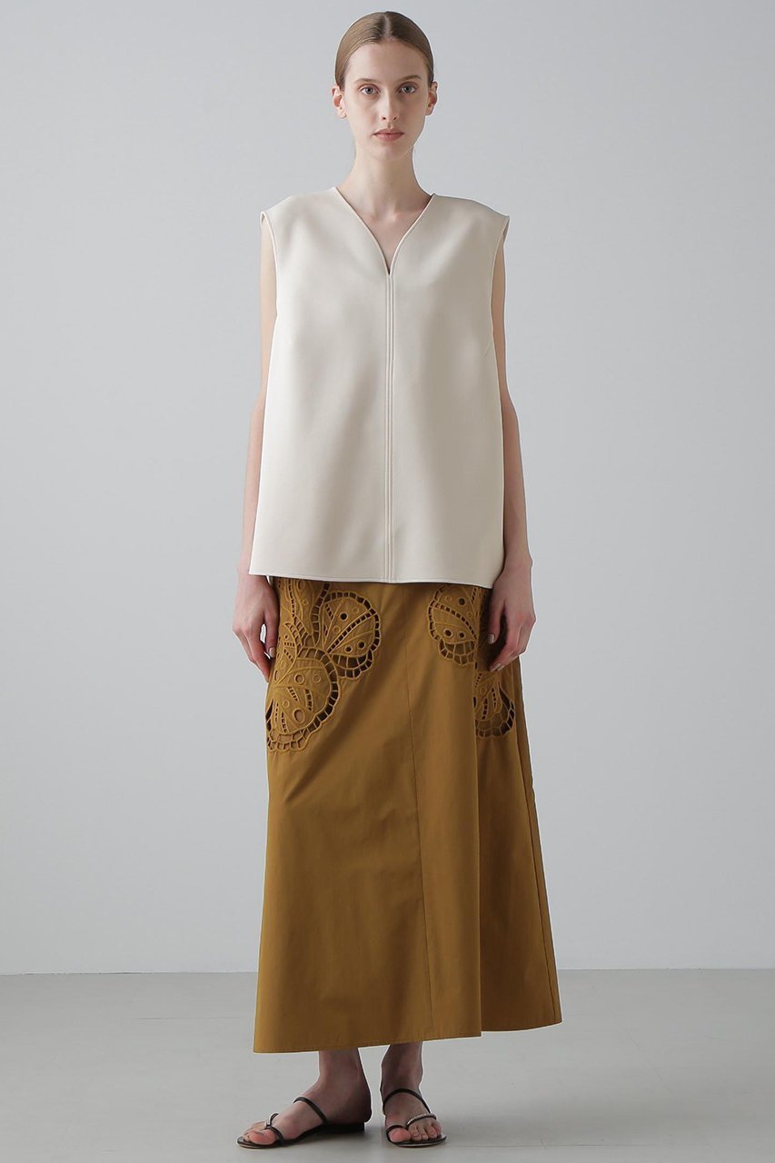 【アドーア/ADORE】のシェルカットワークスカート 人気、トレンドファッション・服の通販 founy(ファニー) 　ファッション　Fashion　レディースファッション　Fashion for Women　スカート　Skirts　ロングスカート　Long Skirts / Maxi & Midi Skirts　タフタ　Taffeta, Structured Fabric　フェミニン　Feminine, Girly　フォルム　Silhouette, Form　フレア　Flare, Flared　モチーフ　Motif, Design Theme　ロング　Long, Long-Length　ワーク　Workwear, Utility Style　新作・新入荷　New Arrivals / New In　other-4|ID: prp329100004610738 ipo3291000000032990140