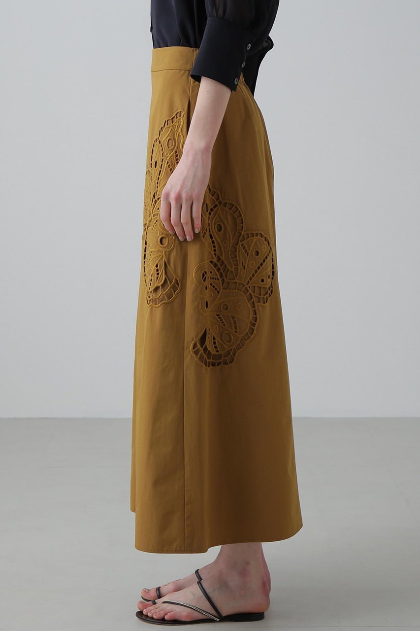 【アドーア/ADORE】のシェルカットワークスカート 人気、トレンドファッション・服の通販 founy(ファニー) 　ファッション　Fashion　レディースファッション　Fashion for Women　スカート　Skirts　ロングスカート　Long Skirts / Maxi & Midi Skirts　タフタ　Taffeta, Structured Fabric　フェミニン　Feminine, Girly　フォルム　Silhouette, Form　フレア　Flare, Flared　モチーフ　Motif, Design Theme　ロング　Long, Long-Length　ワーク　Workwear, Utility Style　新作・新入荷　New Arrivals / New In　other-6|ID: prp329100004610738 ipo3291000000032990142