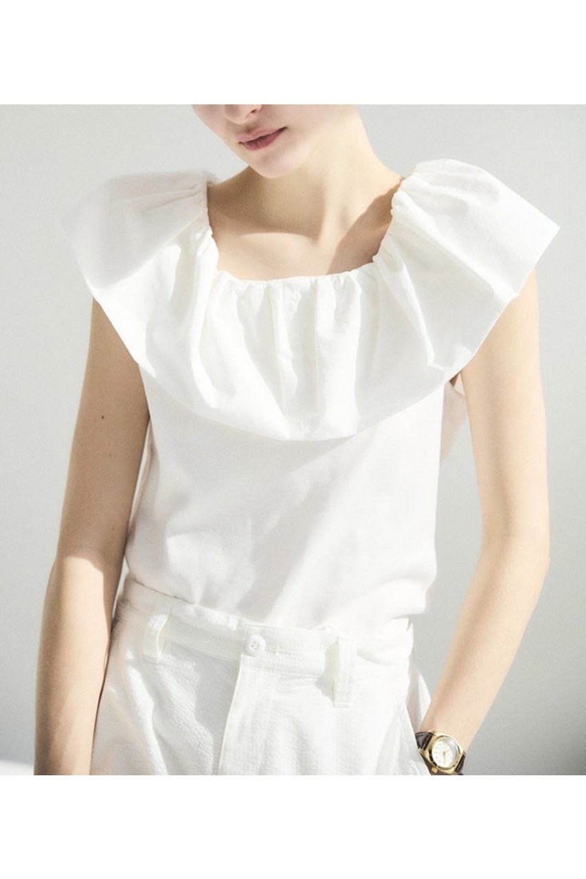 【オブラダ/Oblada】のELIZABETH ノースリーブトップス 人気、トレンドファッション・服の通販 founy(ファニー) 　ファッション　Fashion　レディースファッション　Fashion for Women　トップス・カットソー　Cut & Sew Tops　キャミソール&ノースリーブ　Camisoles & Sleeveless Tops　シャツ・ブラウス・オフィスカジュアル　Elegant Blouses & Button-Ups　ロングTシャツ・Tシャツ　Longline T-Shirts & Tees　カットソー・ベーシックTシャツ　Cut-and-Sewn Tops / Stretch Tees & Basics　とろみ　Fluid, Flowy Fabric　キャミソール　Camisole, Spaghetti Strap Top　スリム　Slim, Slim Fit　タンク　Tank Top, Sleeveless Top　フリル　Frill, Ruffle　エレガント 上品　Elegant　夏　Summer　新作・新入荷　New Arrivals / New In　春　Spring　S/S・春夏　SS, Spring/Summer, Warm Season　other-7|ID: prp329100004612539 ipo3291000000033013735
