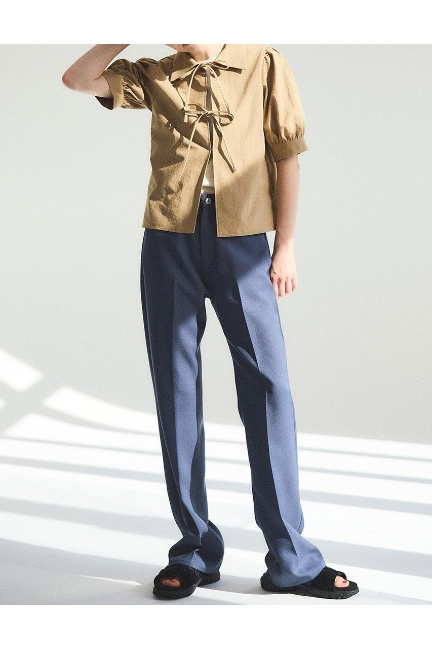 【オブラダ/Oblada】のROONEY ブラウス 人気、トレンドファッション・服の通販 founy(ファニー) 　ファッション　Fashion　レディースファッション　Fashion for Women　トップス・カットソー　Cut & Sew Tops　シャツ・ブラウス・オフィスカジュアル　Elegant Blouses & Button-Ups　ギャザー　Gathered, Ruffled　ショート　Short, Short Length　スリーブ　Sleeve, Long Sleeve / Short Sleeve　デニム　Denim, Jeans Material　リボン　Ribbon, Bow　再入荷　Restock / Back in Stock　other-2|ID: prp329100004612542 ipo3291000000033013758