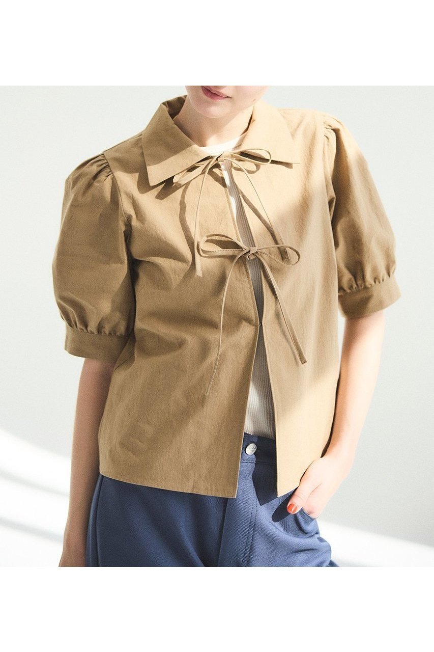 【オブラダ/Oblada】のROONEY ブラウス 人気、トレンドファッション・服の通販 founy(ファニー) 　ファッション　Fashion　レディースファッション　Fashion for Women　トップス・カットソー　Cut & Sew Tops　シャツ・ブラウス・オフィスカジュアル　Elegant Blouses & Button-Ups　ギャザー　Gathered, Ruffled　ショート　Short, Short Length　スリーブ　Sleeve, Long Sleeve / Short Sleeve　デニム　Denim, Jeans Material　リボン　Ribbon, Bow　再入荷　Restock / Back in Stock　other-4|ID: prp329100004612542 ipo3291000000033013760