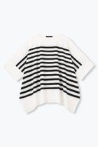 【レリル/lelill】のハイテクケープニット(ボーダー) ホワイト×ブラックライン|ID: prp329100004612544 ipo3291000000033013778