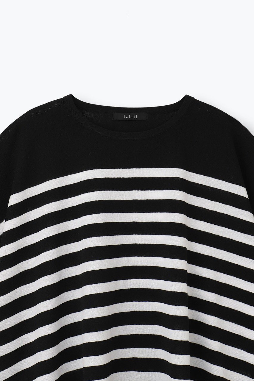 【レリル/lelill】のハイテクケープニット(ボーダー) 人気、トレンドファッション・服の通販 founy(ファニー) 　ファッション　Fashion　レディースファッション　Fashion for Women　トップス・カットソー　Cut & Sew Tops　ニット　Knit Tops & Sweaters　カジュアルプルオーバー・ニットトップス　Pullovers & Knit Tops / Casual Pullovers　ボーダー　Border, Stripe　ワイド　Wide, Wide Fit　人気　Popular, Best Seller　定番　Standard, Basic Item　新作・新入荷　New Arrivals / New In　軽量　Lightweight, Ultra Light　other-3|ID: prp329100004612544 ipo3291000000033013781