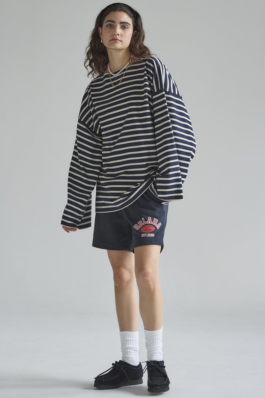 【オブラダ/Oblada】のRUGBY SWEAT ショートパンツ 人気、トレンドファッション・服の通販 founy(ファニー) 　ファッション　Fashion　レディースファッション　Fashion for Women　パンツ　Pants & Trousers　ショートパンツ・ハーフパンツ　High-Waisted & Relaxed Shorts　オレンジ　Orange　グラフィック　Graphic, Graphic Design　ショート　Short, Short Length　ループ　Loop, Loop Knit　再入荷　Restock / Back in Stock　other-4|ID: prp329100004612549 ipo3291000000033013824