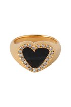 【プリーク/Preek】の【受注生産】DIAMOND HEART STONE リング GOLD ブラック|ID:prp329100004613240
