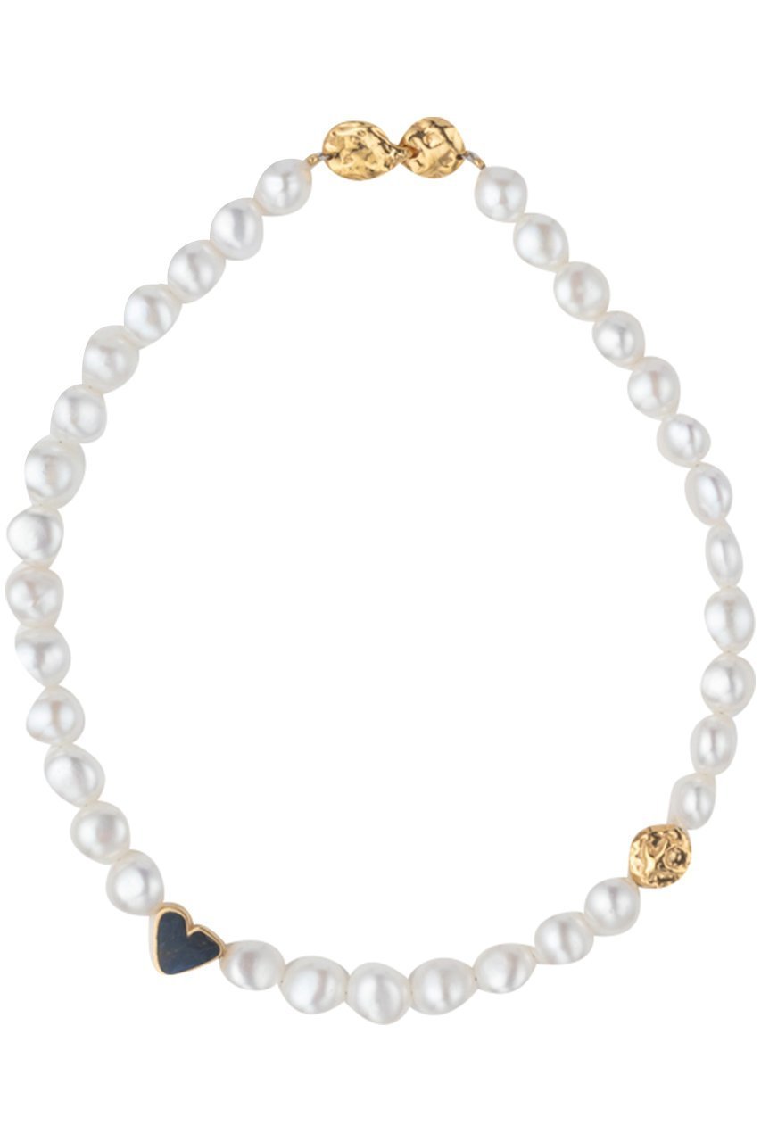 【プリーク/Preek】の【受注生産】BAROQUE PEARL HEART STONE ネックレス インテリア・キッズ・メンズ・レディースファッション・服の通販 founy(ファニー) 　ファッション　Fashion　レディースファッション　Fashion for Women　ジュエリー　Jewelry　ネックレス　Necklaces & Pendants　ネックレス　Necklace, Pendant Necklace　バロック　Baroque, Baroque Design　パール　Pearl, Pearl Accent　プレート　Plate, Dish　モチーフ　Motif, Design Theme　エレガント 上品　Elegant　ブラック|ID: prp329100004613244 ipo3291000000036131477