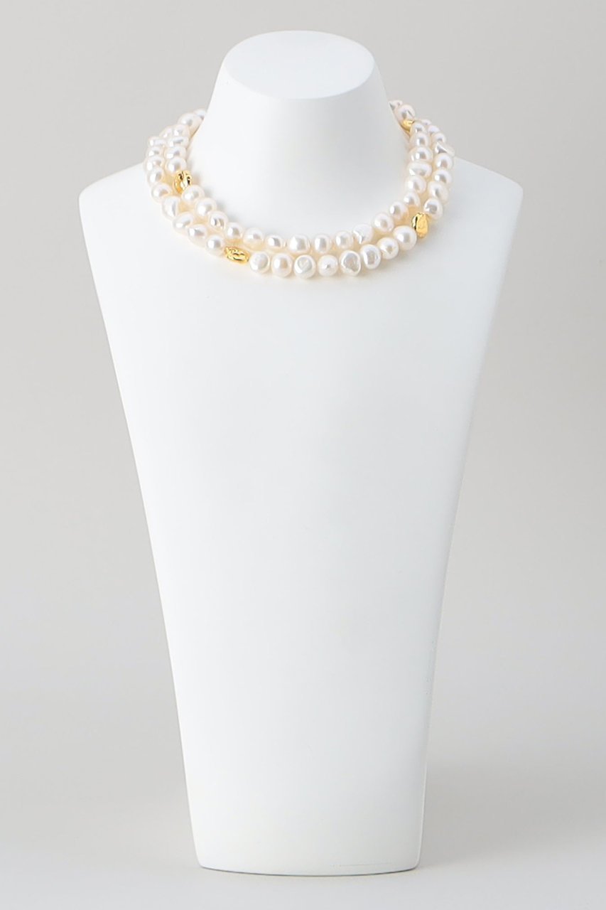 【プリーク/Preek】の【受注生産】BAROQUE PEARL DOUBLE ネックレス 人気、トレンドファッション・服の通販 founy(ファニー) 　ファッション　Fashion　レディースファッション　Fashion for Women　ジュエリー　Jewelry　ネックレス　Necklaces & Pendants　クラシカル　Classical, Vintage-Inspired　ネックレス　Necklace, Pendant Necklace　バロック　Baroque, Baroque Design　パール　Pearl, Pearl Accent　プレート　Plate, Dish　モチーフ　Motif, Design Theme　エレガント 上品　Elegant　other-2|ID: prp329100004613246 ipo3291000000033021142