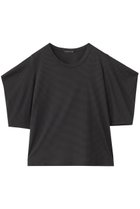 【ミズイロ インド/mizuiro ind】のborder drape slv Tshirt Tシャツ gray|ID:prp329100004613269