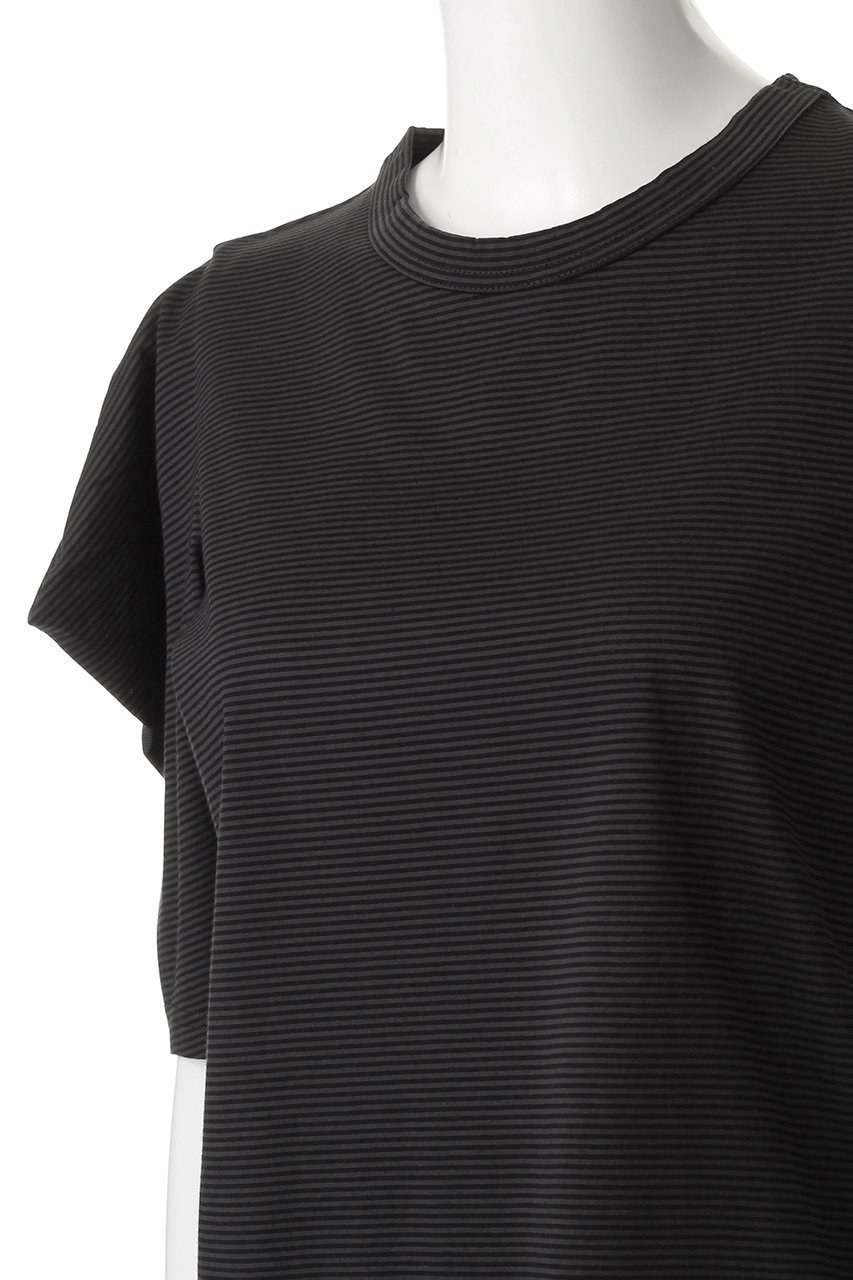 【ミズイロ インド/mizuiro ind】のborder drape slv Tshirt Tシャツ 人気、トレンドファッション・服の通販 founy(ファニー) 　ファッション　Fashion　レディースファッション　Fashion for Women　トップス・カットソー　Cut & Sew Tops　シャツ・ブラウス・オフィスカジュアル　Elegant Blouses & Button-Ups　ロングTシャツ・Tシャツ　Longline T-Shirts & Tees　カットソー・ベーシックTシャツ　Cut-and-Sewn Tops / Stretch Tees & Basics　ショート　Short, Short Length　スリーブ　Sleeve, Long Sleeve / Short Sleeve　ベーシック　Basic, Essential　ボトム　Bottoms, Lower Wear　新作・新入荷　New Arrivals / New In　other-5|ID: prp329100004613269 ipo3291000000033021276