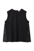 【プルミエ アロンディスモン/1er Arrondissement】のポンチ×タフタバックティアードプルオーバー ブラック|ID:prp329100004613274