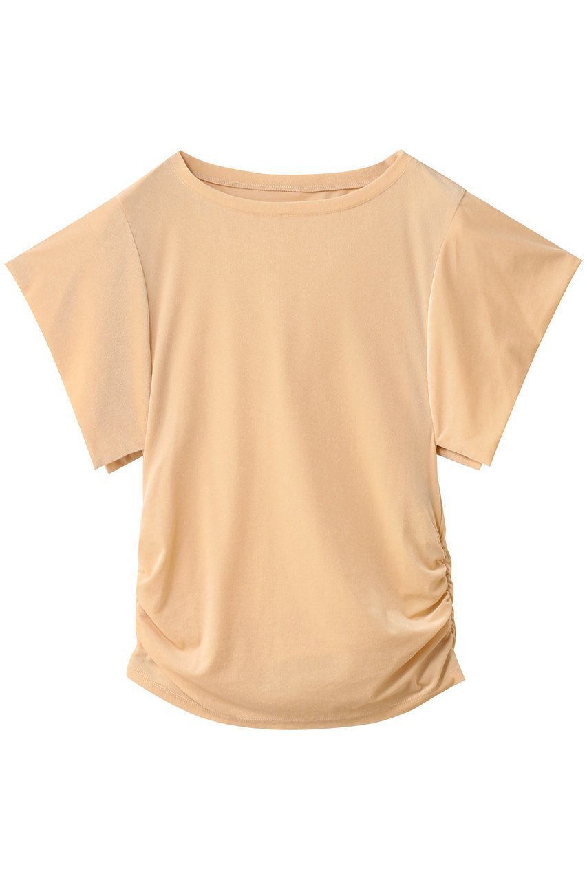 【アルアバイル/allureville】のベロアTOPS インテリア・キッズ・メンズ・レディースファッション・服の通販 founy(ファニー) 　ファッション　Fashion　レディースファッション　Fashion for Women　トップス・カットソー　Cut & Sew Tops　シャツ・ブラウス・オフィスカジュアル　Elegant Blouses & Button-Ups　ロングTシャツ・Tシャツ　Longline T-Shirts & Tees　カットソー・ベーシックTシャツ　Cut-and-Sewn Tops / Stretch Tees & Basics　ベロアトップス　Velour Tops / Velvet-Look Items　エレガント 上品　Elegant　ギャザー　Gathered, Ruffled　ショート　Short, Short Length　ジャケット　Jacket, Outerwear　スリーブ　Sleeve, Long Sleeve / Short Sleeve　ドレープ　Drape, Draping Fabric　フェミニン　Feminine, Girly　ベロア　Velour, Soft Velvet　イエロー系|ID: prp329100004613276 ipo3291000000036038188