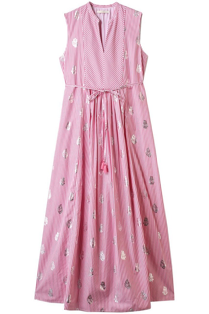 【ヌキテパ/NE QUITTEZ PAS】のCOTTON POPLIN STRIPE ホイル プリント ノースリーブ ドレス インテリア・キッズ・メンズ・レディースファッション・服の通販 founy(ファニー) https://founy.com/ ファッション Fashion レディースファッション Fashion for Women ワンピース Dresses フォーマル・パーティードレス・結婚式用ドレス Elegant & Casual Dresses チュニック Tunic Tops & Dresses 2025年 2025 2025-2026秋冬・A/W Autumn/Winter 2025–26 AW25–26 ギャザー Gathered, Ruffled ストライプ Stripe, Striped Pattern チュニック Tunic, Long Top ドレス Dress, One-Piece ノースリーブ Sleeveless, No-Sleeve プリント Print, Printed Pattern ロング Long, Long-Length A/W・秋冬 Autumn/Winter |ID: prp329100004613287 ipo3291000000033021397