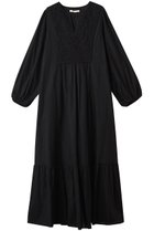 【ヌキテパ/NE QUITTEZ PAS】のCOTTON ジャカード レース ヨーク ドレス ブラック|ID:prp329100004613289