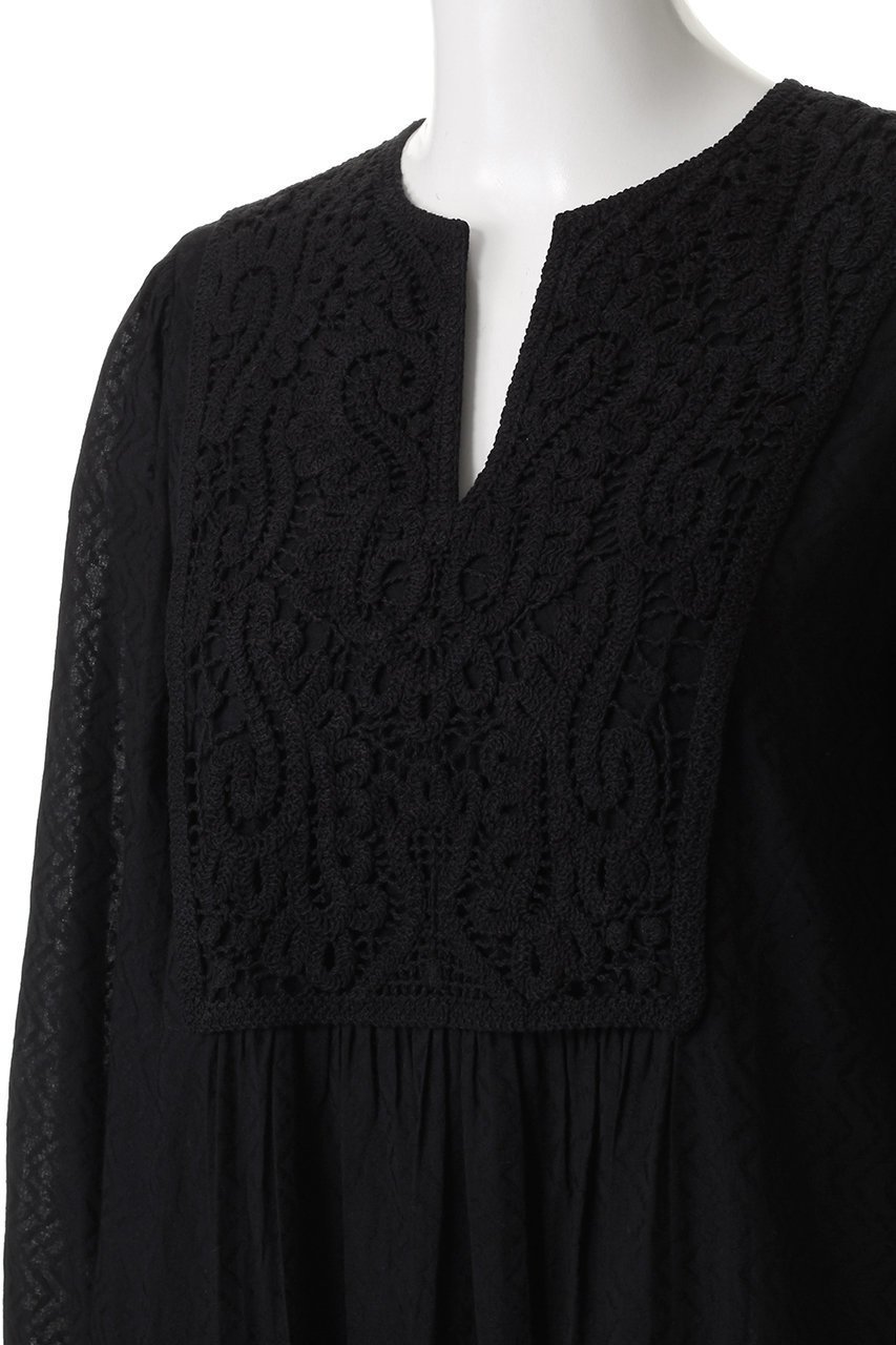 【ヌキテパ/NE QUITTEZ PAS】のCOTTON ジャカード レース ヨーク ドレス 人気、トレンドファッション・服の通販 founy(ファニー) 　ファッション　Fashion　レディースファッション　Fashion for Women　ワンピース　Dresses　フォーマル・パーティードレス・結婚式用ドレス　Elegant & Casual Dresses　チュニック　Tunic Tops & Dresses　2025年　2025　2025-2026秋冬・A/W　Autumn/Winter 2025–26 AW25–26　サンダル　Sandals, Summer Shoes　シューズ　Shoes, Footwear　ジャカード／ジャガード　Jacquard, Woven Pattern　スリット　Slit, Slit Detail　チュニック　Tunic, Long Top　ドレス　Dress, One-Piece　パーティ　Party, Party Style　フラット　Flat, Flat Shoes　ヨーク　Yoke, Yoke Design　リラックス　Relax, Relaxed Fit　レース　Lace, Lace Fabric　ロング　Long, Long-Length　エレガント 上品　Elegant　A/W・秋冬　Autumn/Winter　other-5|ID: prp329100004613289 ipo3291000000033021415