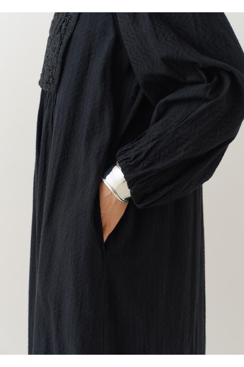【ヌキテパ/NE QUITTEZ PAS】のCOTTON ジャカード レース ヨーク ドレス 人気、トレンドファッション・服の通販 founy(ファニー) 　ファッション　Fashion　レディースファッション　Fashion for Women　ワンピース　Dresses　フォーマル・パーティードレス・結婚式用ドレス　Elegant & Casual Dresses　チュニック　Tunic Tops & Dresses　2025年　2025　2025-2026秋冬・A/W　Autumn/Winter 2025–26 AW25–26　サンダル　Sandals, Summer Shoes　シューズ　Shoes, Footwear　ジャカード／ジャガード　Jacquard, Woven Pattern　スリット　Slit, Slit Detail　チュニック　Tunic, Long Top　ドレス　Dress, One-Piece　パーティ　Party, Party Style　フラット　Flat, Flat Shoes　ヨーク　Yoke, Yoke Design　リラックス　Relax, Relaxed Fit　レース　Lace, Lace Fabric　ロング　Long, Long-Length　エレガント 上品　Elegant　A/W・秋冬　Autumn/Winter　other-7|ID: prp329100004613289 ipo3291000000033342667