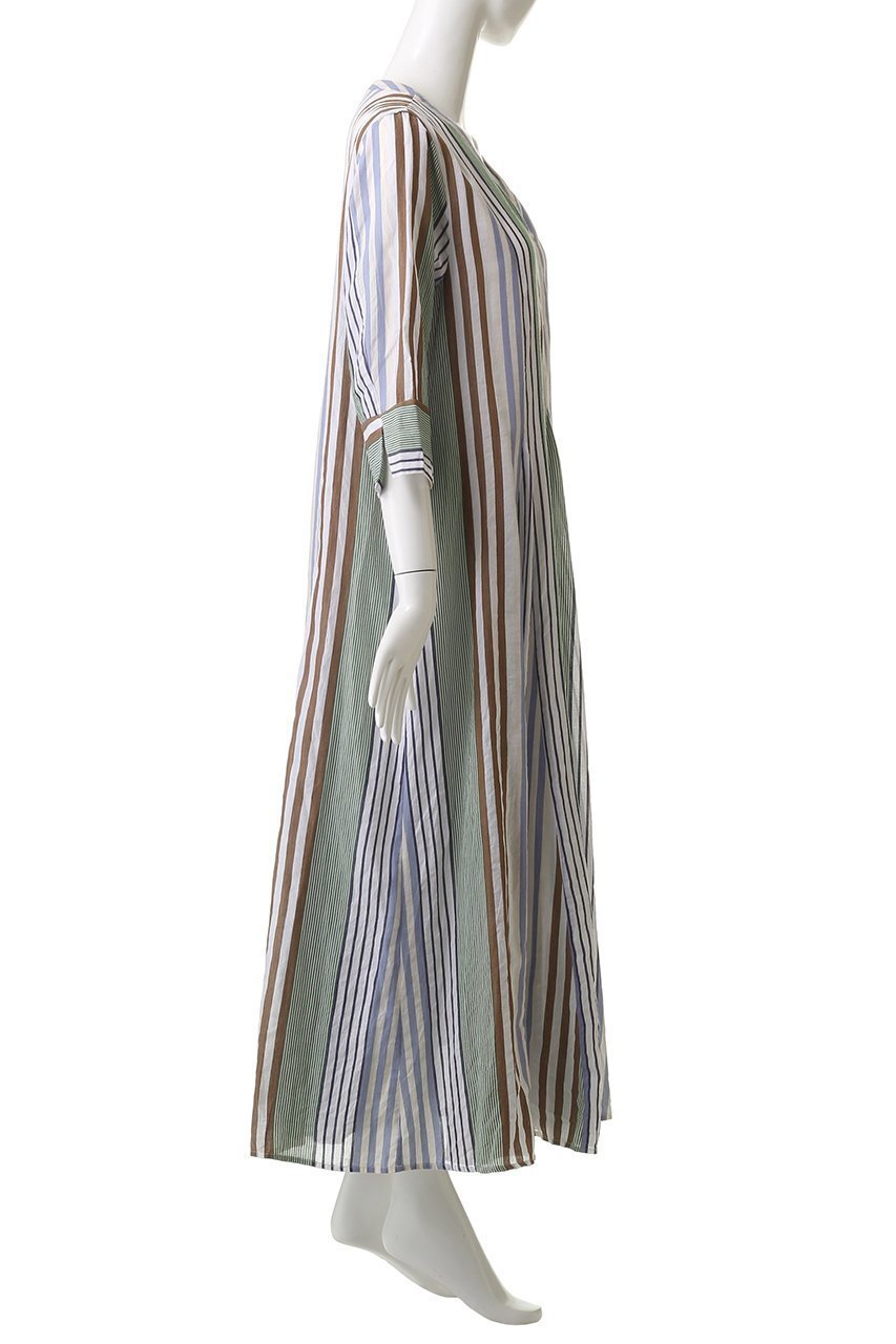 【ヌキテパ/NE QUITTEZ PAS】のCOTTON VOILE STRIPE パネル ドレス 人気、トレンドファッション・服の通販 founy(ファニー) 　ファッション　Fashion　レディースファッション　Fashion for Women　ワンピース　Dresses　フォーマル・パーティードレス・結婚式用ドレス　Elegant & Casual Dresses　チュニック　Tunic Tops & Dresses　2025年　2025　2025-2026秋冬・A/W　Autumn/Winter 2025–26 AW25–26　エアリー　Airy Texture　ストライプ　Stripe, Striped Pattern　チュニック　Tunic, Long Top　ドレス　Dress, One-Piece　リゾート　Resort, Vacation Style　ロング　Long, Long-Length　A/W・秋冬　Autumn/Winter　other-3|ID: prp329100004613290 ipo3291000000033021422