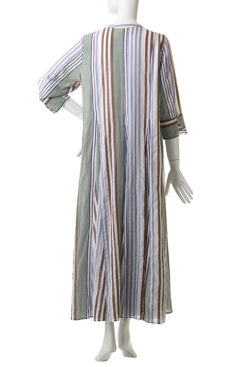 【ヌキテパ/NE QUITTEZ PAS】のCOTTON VOILE STRIPE パネル ドレス 人気、トレンドファッション・服の通販 founy(ファニー) 　ファッション　Fashion　レディースファッション　Fashion for Women　ワンピース　Dresses　フォーマル・パーティードレス・結婚式用ドレス　Elegant & Casual Dresses　チュニック　Tunic Tops & Dresses　2025年　2025　2025-2026秋冬・A/W　Autumn/Winter 2025–26 AW25–26　エアリー　Airy Texture　ストライプ　Stripe, Striped Pattern　チュニック　Tunic, Long Top　ドレス　Dress, One-Piece　リゾート　Resort, Vacation Style　ロング　Long, Long-Length　A/W・秋冬　Autumn/Winter　other-4|ID: prp329100004613290 ipo3291000000033021424