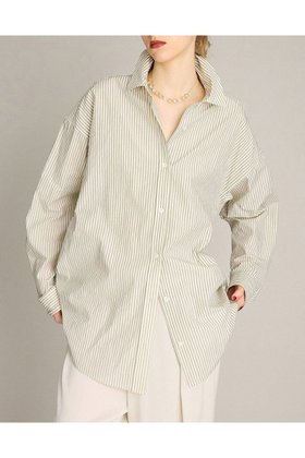 【ブリル/BRILL】 ストライプオーバーシャツ人気、トレンドファッション・服の通販 founy(ファニー) ファッション Fashion レディースファッション Fashion for Women トップス・カットソー Cut & Sew Tops シャツ・ブラウス・オフィスカジュアル Elegant Blouses & Button-Ups イタリア Italy スタンダード Standard, Basic スリーブ Sleeve, Long Sleeve / Short Sleeve ロング Long, Long-Length 新作・新入荷 New Arrivals / New In |ID:prp329100004613293