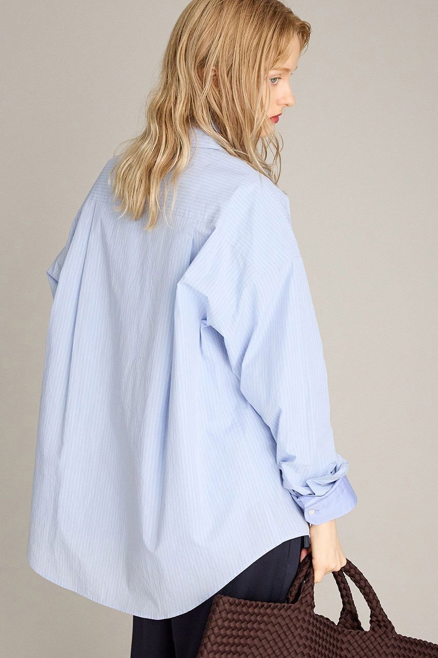 【ブリル/BRILL】のストライプオーバーシャツ 人気、トレンドファッション・服の通販 founy(ファニー) 　ファッション　Fashion　レディースファッション　Fashion for Women　トップス・カットソー　Cut & Sew Tops　シャツ・ブラウス・オフィスカジュアル　Elegant Blouses & Button-Ups　イタリア　Italy　スタンダード　Standard, Basic　スリーブ　Sleeve, Long Sleeve / Short Sleeve　ロング　Long, Long-Length　other-3|ID: prp329100004613293 ipo3291000000036241181