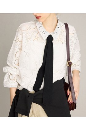 【ブリル/BRILL】 シシュウフラットカラーブラウス人気、トレンドファッション・服の通販 founy(ファニー) ファッション Fashion レディースファッション Fashion for Women トップス・カットソー Cut & Sew Tops シャツ・ブラウス・オフィスカジュアル Elegant Blouses & Button-Ups おすすめ Recommended / Our Picks スリーブ Sleeve, Long Sleeve / Short Sleeve ロング Long, Long-Length 新作・新入荷 New Arrivals / New In |ID:prp329100004613294