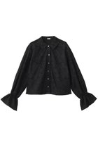 【ブリル/BRILL】のシシュウフラットカラーブラウス 人気、トレンドファッション・服の通販 founy(ファニー) ファッション Fashion レディースファッション Fashion for Women トップス・カットソー Cut & Sew Tops シャツ・ブラウス・オフィスカジュアル Elegant Blouses & Button-Ups おすすめ Recommended / Our Picks スリーブ Sleeve, Long Sleeve / Short Sleeve ロング Long, Long-Length thumbnail ブラック|ID: prp329100004613294 ipo3291000000033440033