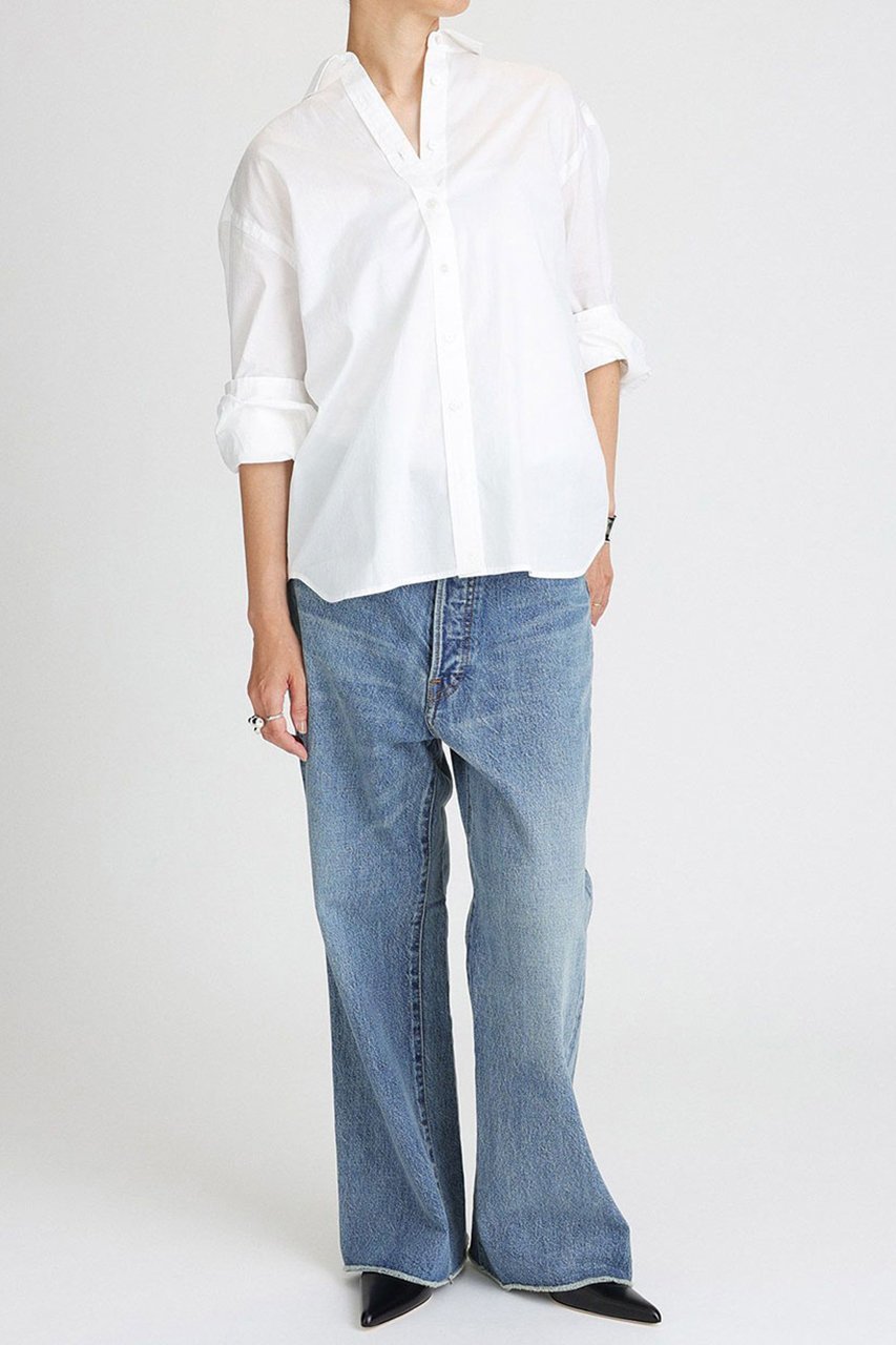 【ブリル/BRILL】のワイドスリーブシャツ インテリア・キッズ・メンズ・レディースファッション・服の通販 founy(ファニー) 　ファッション　Fashion　レディースファッション　Fashion for Women　トップス・カットソー　Cut & Sew Tops　シャツ・ブラウス・オフィスカジュアル　Elegant Blouses & Button-Ups　カシュクール　Wrap Design　スリーブ　Sleeve, Long Sleeve / Short Sleeve　リラックス　Relax, Relaxed Fit　ロング　Long, Long-Length　ワッシャー　Washer, Crinkled Finish　新作・新入荷　New Arrivals / New In　ホワイト|ID: prp329100004613296 ipo3291000000033021467