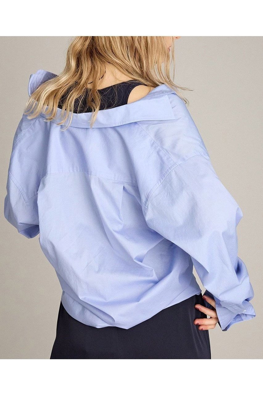 【ブリル/BRILL】のワイドスリーブシャツ 人気、トレンドファッション・服の通販 founy(ファニー) 　ファッション　Fashion　レディースファッション　Fashion for Women　トップス・カットソー　Cut & Sew Tops　シャツ・ブラウス・オフィスカジュアル　Elegant Blouses & Button-Ups　カシュクール　Wrap Design　スリーブ　Sleeve, Long Sleeve / Short Sleeve　リラックス　Relax, Relaxed Fit　ロング　Long, Long-Length　ワッシャー　Washer, Crinkled Finish　新作・新入荷　New Arrivals / New In　other-3|ID: prp329100004613296 ipo3291000000033021475