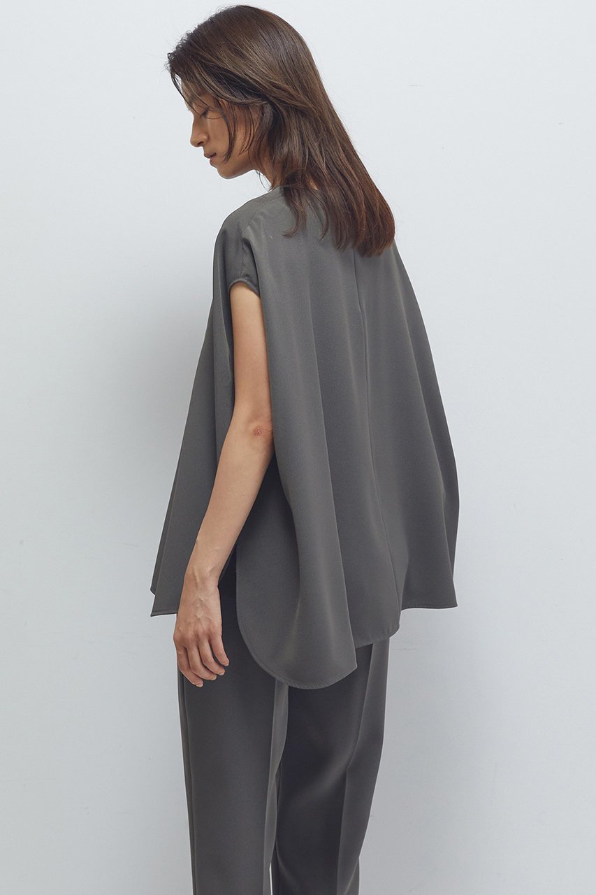 【プルミエ アロンディスモン/1er Arrondissement】のジョーゼットフレンチスリーブブラウス 人気、トレンドファッション・服の通販 founy(ファニー) 　ファッション　Fashion　レディースファッション　Fashion for Women　トップス・カットソー　Cut & Sew Tops　シャツ・ブラウス・オフィスカジュアル　Elegant Blouses & Button-Ups　おすすめ　Recommended / Our Picks　エレガント 上品　Elegant　ショート　Short, Short Length　ジョーゼット　Georgette, Semi-Sheer Fabric　スリット　Slit, Slit Detail　スリーブ　Sleeve, Long Sleeve / Short Sleeve　タイトスカート　Pencil Skirt, Tight Skirt　デニム　Denim, Jeans Material　ドレープ　Drape, Draping Fabric　フレンチ　French, French Style　再入荷　Restock / Back in Stock　other-6|ID: prp329100004613300 ipo3291000000035461821