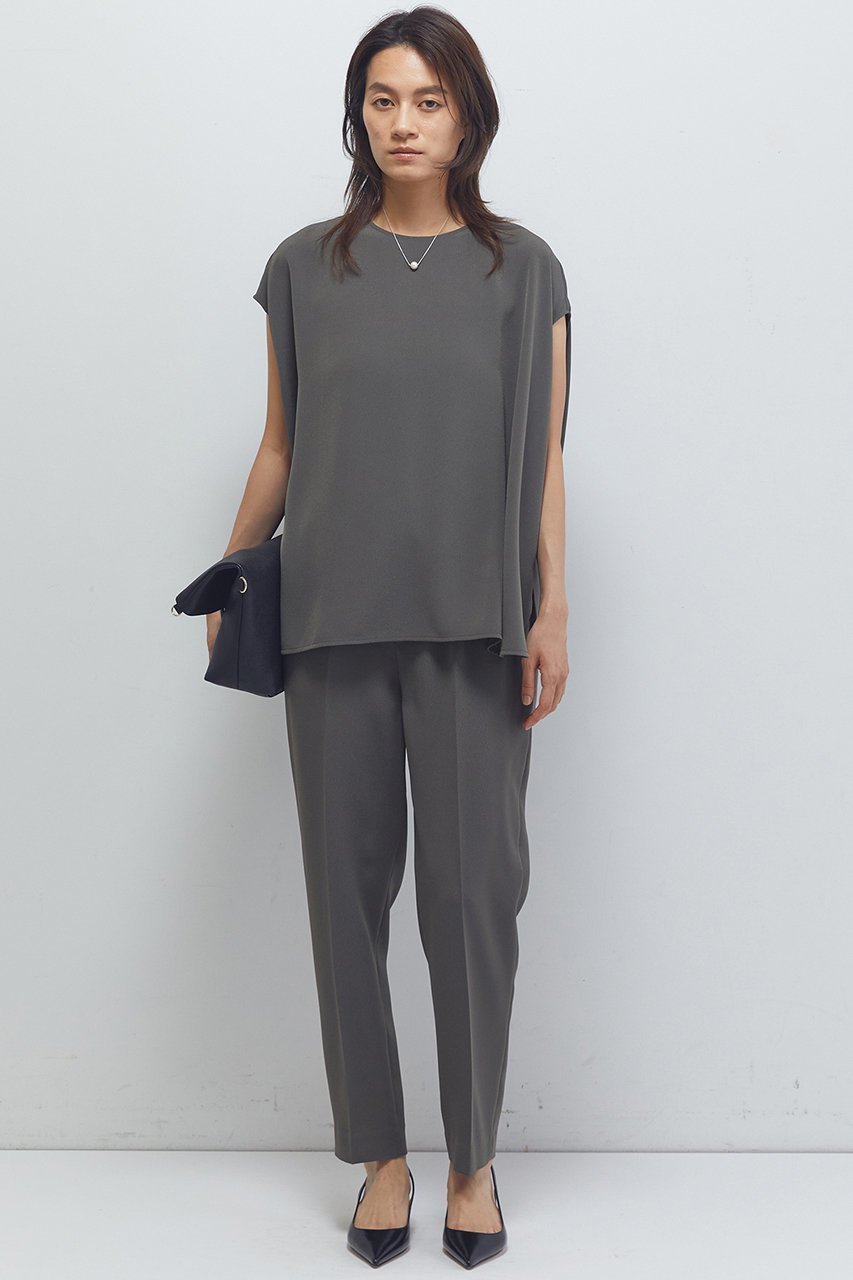 【プルミエ アロンディスモン/1er Arrondissement】のジョーゼットフレンチスリーブブラウス 人気、トレンドファッション・服の通販 founy(ファニー) 　ファッション　Fashion　レディースファッション　Fashion for Women　トップス・カットソー　Cut & Sew Tops　シャツ・ブラウス・オフィスカジュアル　Elegant Blouses & Button-Ups　おすすめ　Recommended / Our Picks　エレガント 上品　Elegant　ショート　Short, Short Length　ジョーゼット　Georgette, Semi-Sheer Fabric　スリット　Slit, Slit Detail　スリーブ　Sleeve, Long Sleeve / Short Sleeve　タイトスカート　Pencil Skirt, Tight Skirt　デニム　Denim, Jeans Material　ドレープ　Drape, Draping Fabric　フレンチ　French, French Style　再入荷　Restock / Back in Stock　other-7|ID: prp329100004613300 ipo3291000000035461823