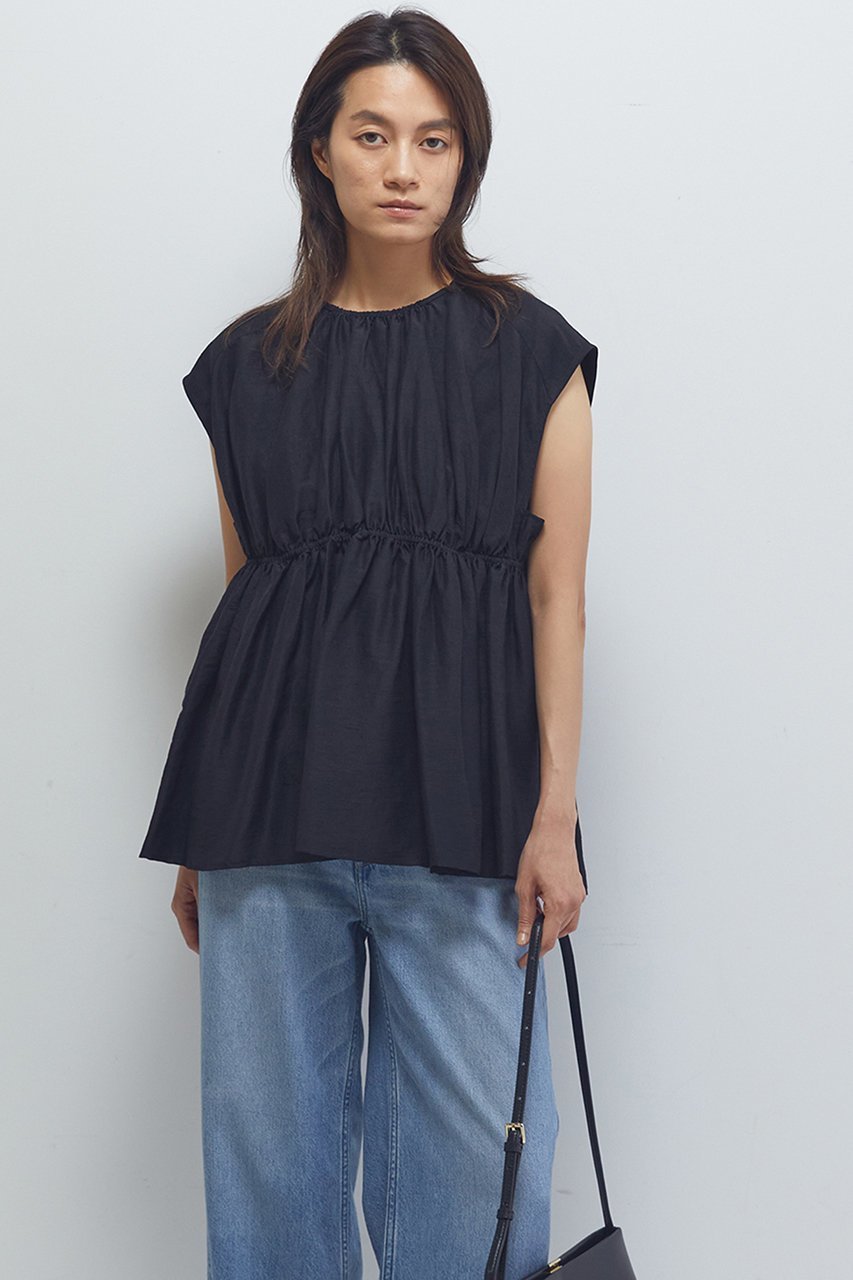【プルミエ アロンディスモン/1er Arrondissement】のギャザーネックブラウス 人気、トレンドファッション・服の通販 founy(ファニー) 　ファッション　Fashion　レディースファッション　Fashion for Women　トップス・カットソー　Cut & Sew Tops　シャツ・ブラウス・オフィスカジュアル　Elegant Blouses & Button-Ups　2025年　2025　2025-2026秋冬・A/W　Autumn/Winter 2025–26 AW25–26　ギャザー　Gathered, Ruffled　ショート　Short, Short Length　スリーブ　Sleeve, Long Sleeve / Short Sleeve　フレア　Flare, Flared　リネン　Linen, Linen Fabric　A/W・秋冬　Autumn/Winter　other-6|ID: prp329100004613301 ipo3291000000033170343