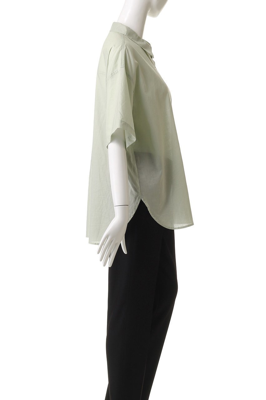 【ミズイロ インド/mizuiro ind】のhalf slv wide shirt シャツ 人気、トレンドファッション・服の通販 founy(ファニー) 　ファッション　Fashion　レディースファッション　Fashion for Women　トップス・カットソー　Cut & Sew Tops　シャツ・ブラウス・オフィスカジュアル　Elegant Blouses & Button-Ups　シアー　Sheer, See-Through　ショート　Short, Short Length　シンプル　Simple, Minimal　スリット　Slit, Slit Detail　スリーブ　Sleeve, Long Sleeve / Short Sleeve　リラックス　Relax, Relaxed Fit　エレガント 上品　Elegant　新作・新入荷　New Arrivals / New In　無地　Plain, Solid Color　other-3|ID: prp329100004613307 ipo3291000000033021543