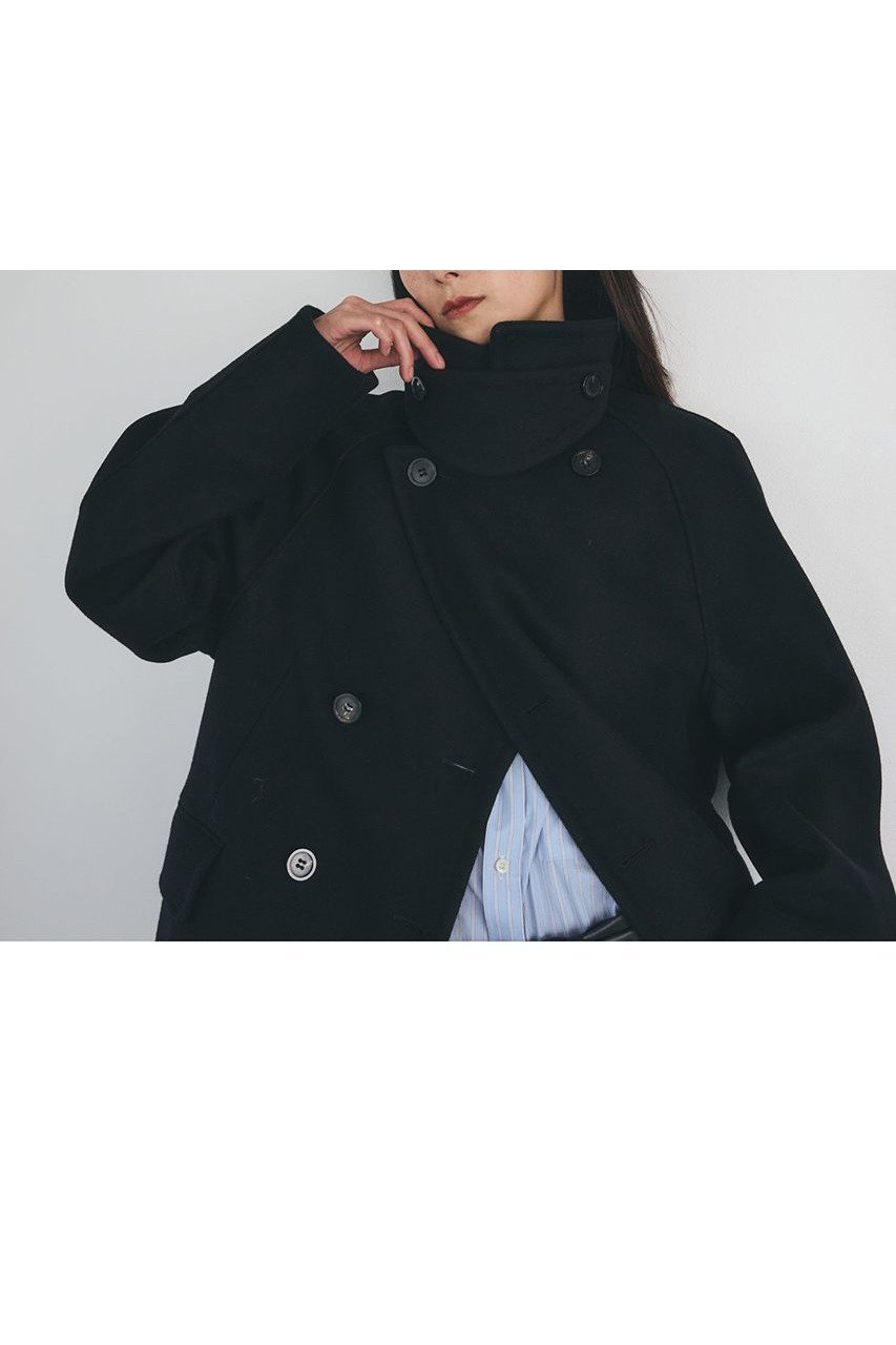 【カオス/Chaos】のスーペリヤヌスPコート インテリア・キッズ・メンズ・レディースファッション・服の通販 founy(ファニー) 　ファッション　Fashion　レディースファッション　Fashion for Women　アウター　Coat / Outerwear Collection　コート・ロングコート・ピーコート　Long Coats, Peacoats & More　Pコート　Pea Coats　おすすめ　Recommended / Our Picks　ショート　Short, Short Length　スタンド　Stand Collar, Upright Stand　ストレート　Straight, Straight Cut　フラップ　Flap, Flap Pocket　新作・新入荷　New Arrivals / New In　ダークネイビー|ID: prp329100004613311 ipo3291000000033021568