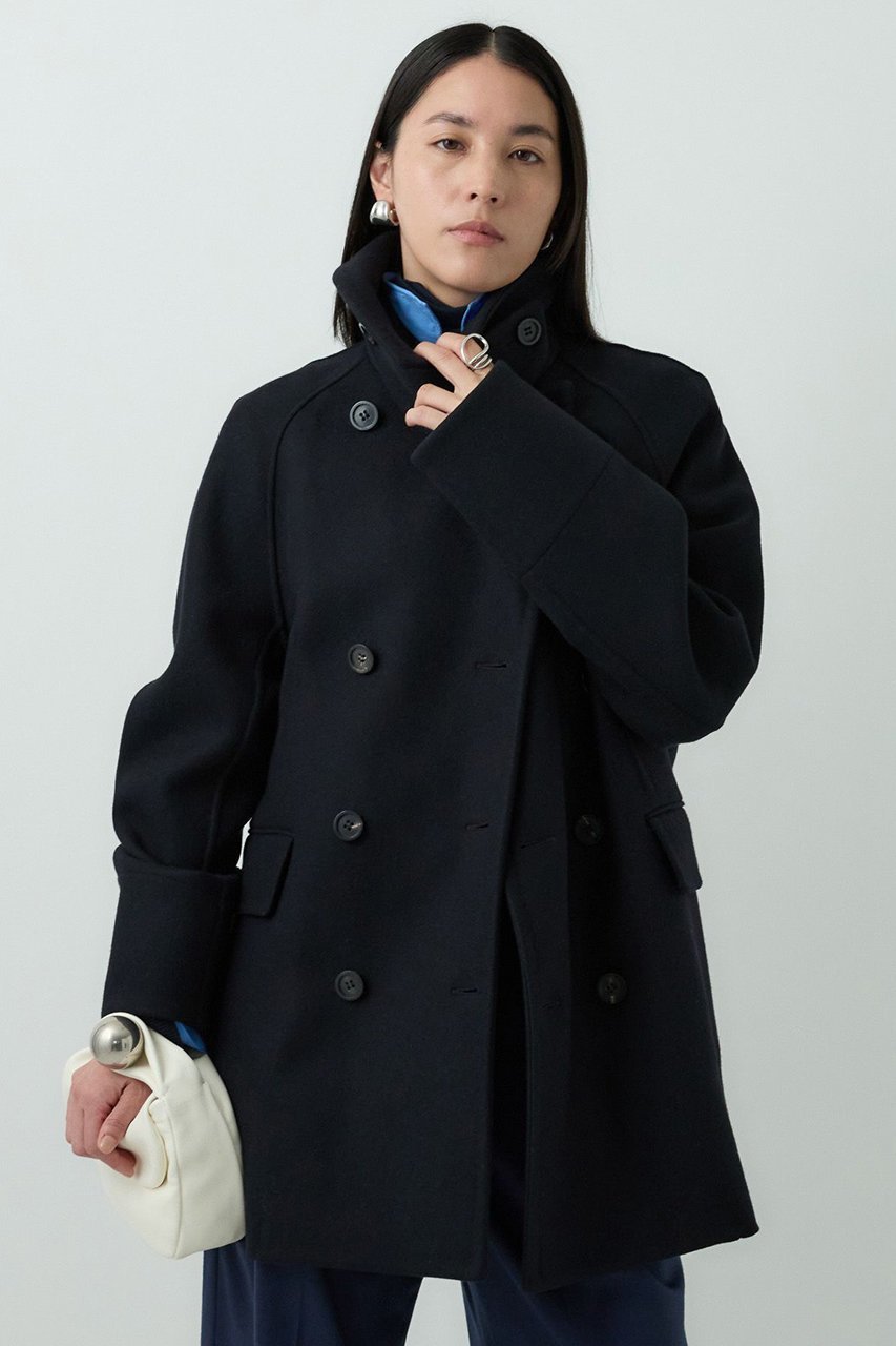 【カオス/Chaos】のスーペリヤヌスPコート インテリア・キッズ・メンズ・レディースファッション・服の通販 founy(ファニー) 　ファッション　Fashion　レディースファッション　Fashion for Women　アウター　Coat / Outerwear Collection　コート・ロングコート・ピーコート　Long Coats, Peacoats & More　Pコート　Pea Coats　おすすめ　Recommended / Our Picks　ショート　Short, Short Length　スタンド　Stand Collar, Upright Stand　ストレート　Straight, Straight Cut　フラップ　Flap, Flap Pocket　ダークネイビー|ID: prp329100004613311 ipo3291000000036241212