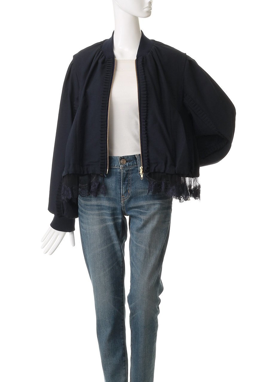 【ミュベール/MUVEIL】のピンキングフリルブルゾン 人気、トレンドファッション・服の通販 founy(ファニー) 　ファッション　Fashion　レディースファッション　Fashion for Women　アウター　Coat / Outerwear Collection　レディースジャケット・軽アウター　Jackets　ブルゾンジャケット・スポーティアウター　Blouson Jackets　2025年　2025　2025-2026秋冬・A/W　Autumn/Winter 2025–26 AW25–26　おすすめ　Recommended / Our Picks　エレガント 上品　Elegant　サテン　Satin, Glossy Fabric　ジャケット　Jacket, Outerwear　ストレッチ　Stretch, Stretchy Fabric　スポーティ　Sporty, Casual Athletic　チュール　Tulip, Tulip Motif　フェミニン　Feminine, Girly　フォルム　Silhouette, Form　ブラウジング　Blouson Silhouette, Cinched Waist　ブルゾン　Blouson, Bomber Jacket　リネン　Linen, Linen Fabric　レース　Lace, Lace Fabric　A/W・秋冬　Autumn/Winter　other-7|ID: prp329100004613315 ipo3291000000033021602