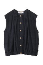 【ミュベール/MUVEIL】のフラワーモチーフツイードベストジャケット 人気、トレンドファッション・服の通販 founy(ファニー) ファッション Fashion レディースファッション Fashion for Women アウター Coat / Outerwear Collection レディースジャケット・軽アウター Jackets 2025年 2025 2025-2026秋冬・A/W Autumn/Winter 2025–26 AW25–26 エレガント 上品 Elegant ギャザー Gathered, Ruffled ジャケット Jacket, Outerwear ツイード Twill, Twill Weave フォルム Silhouette, Form フラワー Flower, Floral ベスト Vest, Waistcoat レース Lace, Lace Fabric A/W・秋冬 Autumn/Winter thumbnail ネイビー|ID: prp329100004613317 ipo3291000000033021606