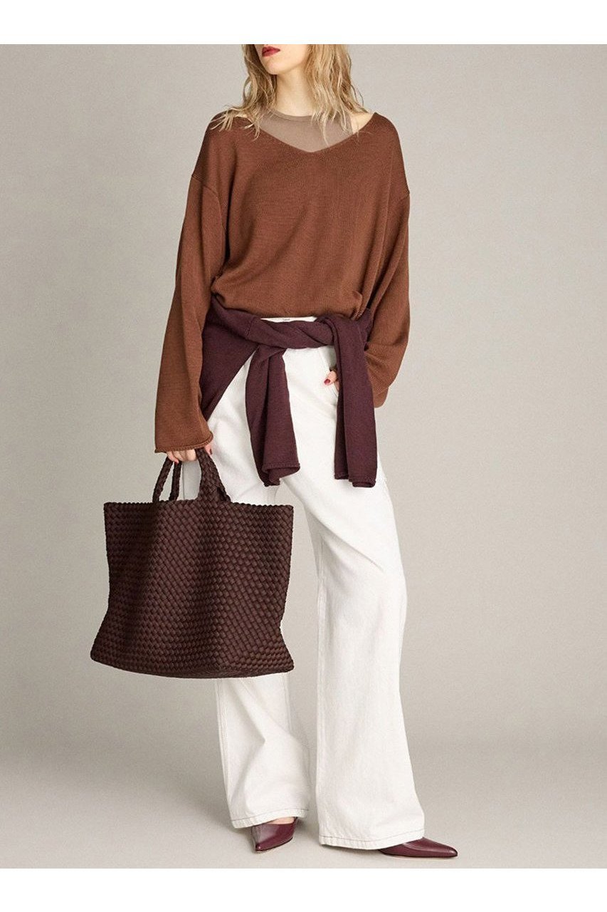 【ブリル/BRILL】のCAFE LATTE プルオーバーニット 人気、トレンドファッション・服の通販 founy(ファニー) 　ファッション　Fashion　レディースファッション　Fashion for Women　トップス・カットソー　Cut & Sew Tops　ニット　Knit Tops & Sweaters　カジュアルプルオーバー・ニットトップス　Pullovers & Knit Tops / Casual Pullovers　ボーダー　Border, Stripe　人気　Popular, Best Seller　夏　Summer　新作・新入荷　New Arrivals / New In　春　Spring　S/S・春夏　SS, Spring/Summer, Warm Season　無地　Plain, Solid Color　秋　Autumn　other-4|ID: prp329100004613318 ipo3291000000033021626