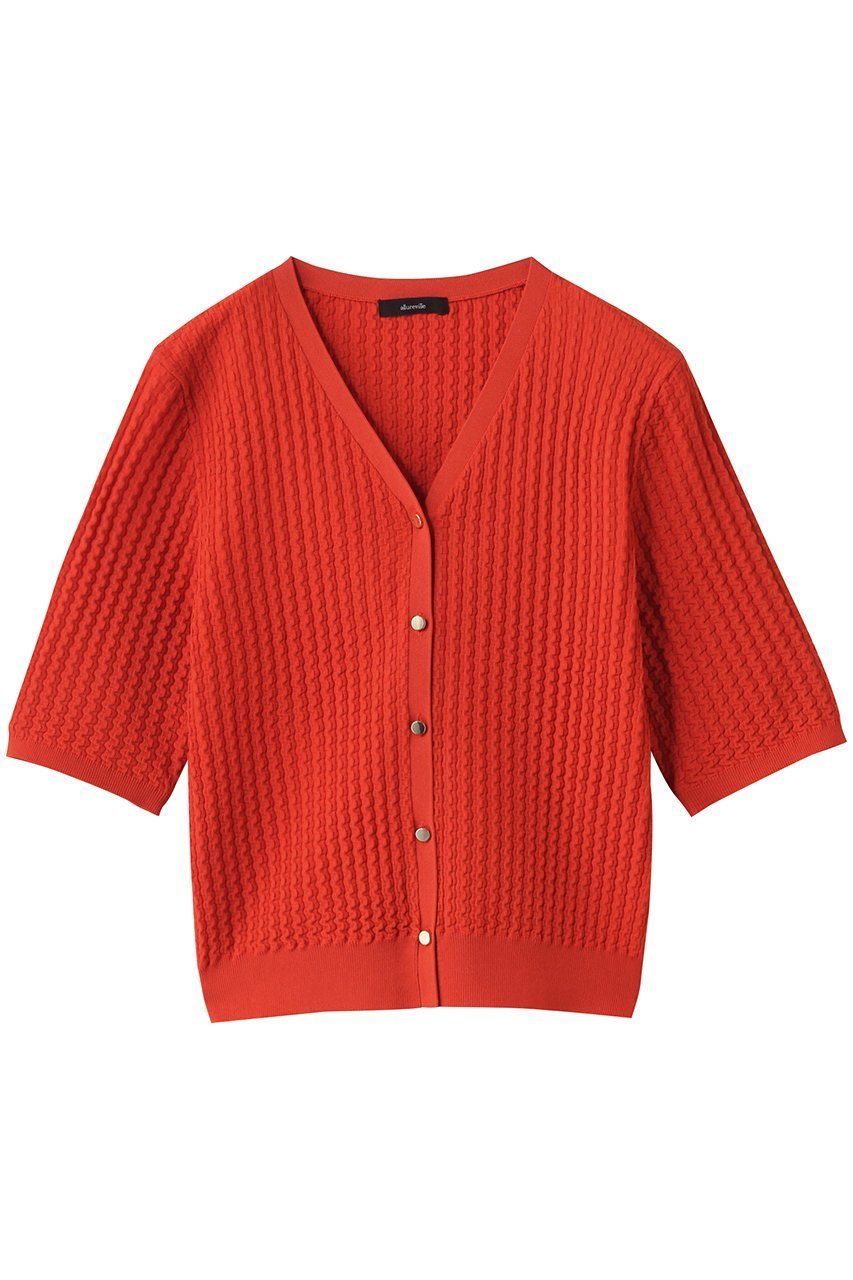 【アルアバイル/allureville】のソチッドウェービーV プルオーバー インテリア・キッズ・メンズ・レディースファッション・服の通販 founy(ファニー) 　ファッション　Fashion　レディースファッション　Fashion for Women　トップス・カットソー　Cut & Sew Tops　ニット　Knit Tops & Sweaters　カジュアルプルオーバー・ニットトップス　Pullovers & Knit Tops / Casual Pullovers　2025年　2025　2025-2026秋冬・A/W　Autumn/Winter 2025–26 AW25–26　コンパクト　Compact, Small Size　トレンド　Trend, Trending Now　A/W・秋冬　Autumn/Winter　オレンジ|ID: prp329100004613322 ipo3291000000033021639