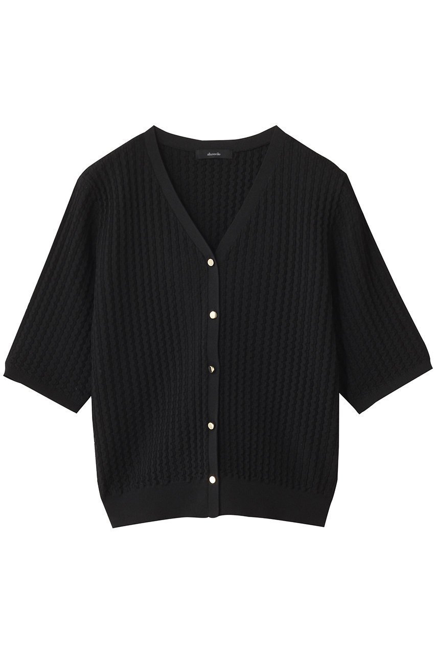 【アルアバイル/allureville】のソチッドウェービーV プルオーバー インテリア・キッズ・メンズ・レディースファッション・服の通販 founy(ファニー) 　ファッション　Fashion　レディースファッション　Fashion for Women　トップス・カットソー　Cut & Sew Tops　ニット　Knit Tops & Sweaters　カジュアルプルオーバー・ニットトップス　Pullovers & Knit Tops / Casual Pullovers　2025年　2025　2025-2026秋冬・A/W　Autumn/Winter 2025–26 AW25–26　コンパクト　Compact, Small Size　トレンド　Trend, Trending Now　A/W・秋冬　Autumn/Winter　ブラック|ID: prp329100004613322 ipo3291000000033021640