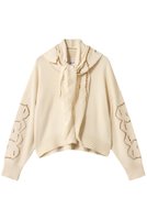 【ミュベール/MUVEIL】のカットワークスカーフ付きプルオーバー 人気、トレンドファッション・服の通販 founy(ファニー) ファッション Fashion レディースファッション Fashion for Women トップス・カットソー Cut & Sew Tops ニット Knit Tops & Sweaters カジュアルプルオーバー・ニットトップス Pullovers & Knit Tops / Casual Pullovers 2025年 2025 2025-2026秋冬・A/W Autumn/Winter 2025–26 AW25–26 シルク Silk, 100% Silk スカーフ Scarf, Neckwear ハンド Hand, Handmade ボトム Bottoms, Lower Wear A/W・秋冬 Autumn/Winter 透かし Cut-Out, Lacework |ID:prp329100004613324