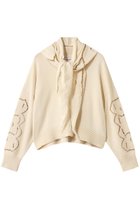 【ミュベール/MUVEIL】のカットワークスカーフ付きプルオーバー エクリュ|ID: prp329100004613324 ipo3291000000033021650