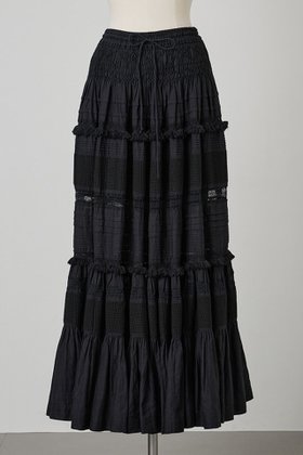 【カオス/Chaos】 ガゼットクロススカート人気、トレンドファッション・服の通販 founy(ファニー) ファッション Fashion レディースファッション Fashion for Women スカート Skirts ロングスカート Long Skirts / Maxi & Midi Skirts インド Indian Textile スペシャル Special, Limited Edition スモッキング Smocking, Gathered Stitching フリンジ Fringe, Tassel リネン Linen, Linen Fabric レース Lace, Lace Fabric ロング Long, Long-Length 新作・新入荷 New Arrivals / New In |ID:prp329100004613330