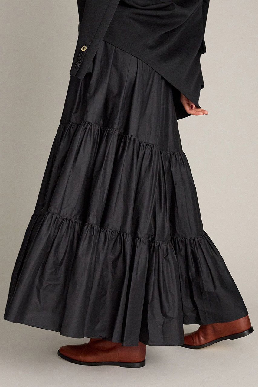 【ブリル/BRILL】のティアードスカート インテリア・キッズ・メンズ・レディースファッション・服の通販 founy(ファニー) 　ファッション　Fashion　レディースファッション　Fashion for Women　スカート　Skirts　ティアードスカート　Tiered Skirts　ロングスカート　Long Skirts / Maxi & Midi Skirts　ギャザー　Gathered, Ruffled　ティアードスカート　Tiered Skirt, Flounced Skirt　フレア　Flare, Flared　ロング　Long, Long-Length　新作・新入荷　New Arrivals / New In　ブラック|ID: prp329100004613332 ipo3291000000033021721