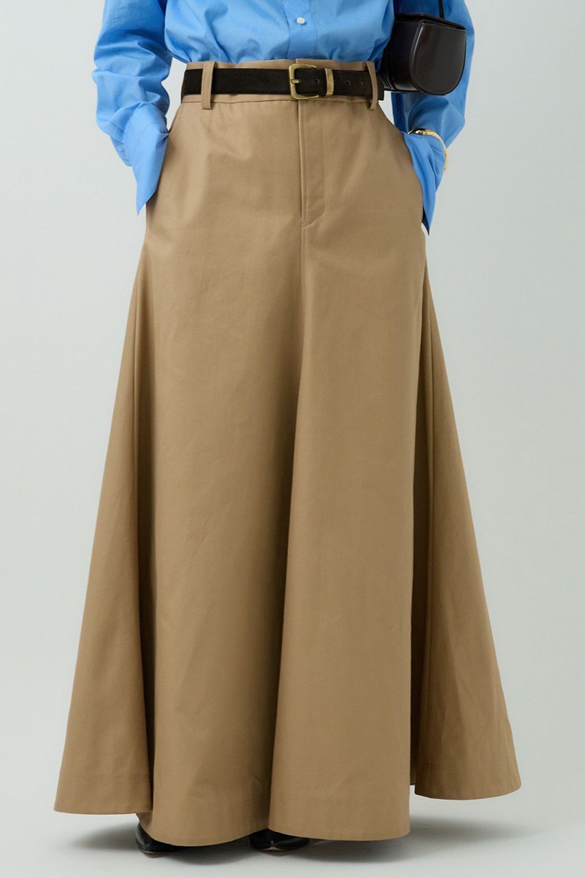 【カオス/Chaos】のチーノランブルスカート 人気、トレンドファッション・服の通販 founy(ファニー) 　ファッション　Fashion　レディースファッション　Fashion for Women　スカート　Skirts　ロングスカート　Long Skirts / Maxi & Midi Skirts　アクリル　Acrylic Material　コーティング　Coating, Coated Finish　ツイル　Twist, Twisted Detail　フィット　Fit, Slim Fit　フレア　Flare, Flared　フロント　Front, Front Design　ロング　Long, Long-Length　エレガント 上品　Elegant　再入荷　Restock / Back in Stock　other-2|ID: prp329100004613337 ipo3291000000035615345