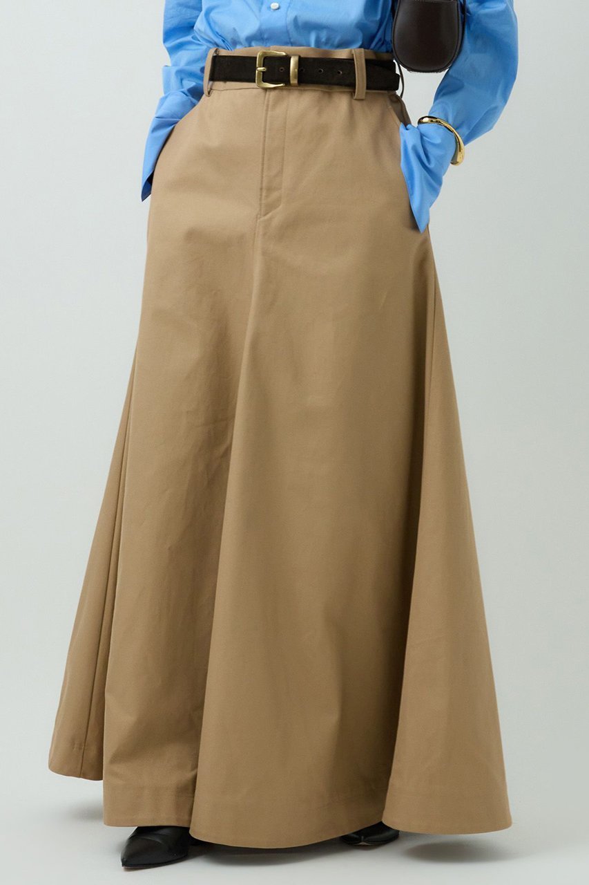 【カオス/Chaos】のチーノランブルスカート 人気、トレンドファッション・服の通販 founy(ファニー) 　ファッション　Fashion　レディースファッション　Fashion for Women　スカート　Skirts　ロングスカート　Long Skirts / Maxi & Midi Skirts　アクリル　Acrylic Material　コーティング　Coating, Coated Finish　ツイル　Twist, Twisted Detail　フィット　Fit, Slim Fit　フレア　Flare, Flared　フロント　Front, Front Design　ロング　Long, Long-Length　エレガント 上品　Elegant　再入荷　Restock / Back in Stock　other-3|ID: prp329100004613337 ipo3291000000035615347