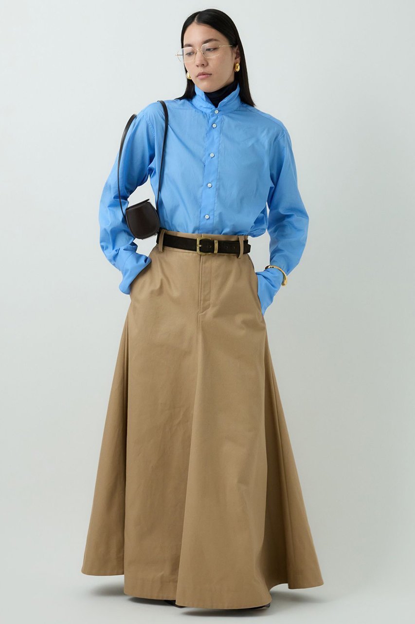 【カオス/Chaos】のチーノランブルスカート 人気、トレンドファッション・服の通販 founy(ファニー) 　ファッション　Fashion　レディースファッション　Fashion for Women　スカート　Skirts　ロングスカート　Long Skirts / Maxi & Midi Skirts　アクリル　Acrylic Material　コーティング　Coating, Coated Finish　ツイル　Twist, Twisted Detail　フィット　Fit, Slim Fit　フレア　Flare, Flared　フロント　Front, Front Design　ロング　Long, Long-Length　エレガント 上品　Elegant　再入荷　Restock / Back in Stock　other-8|ID: prp329100004613337 ipo3291000000035615354