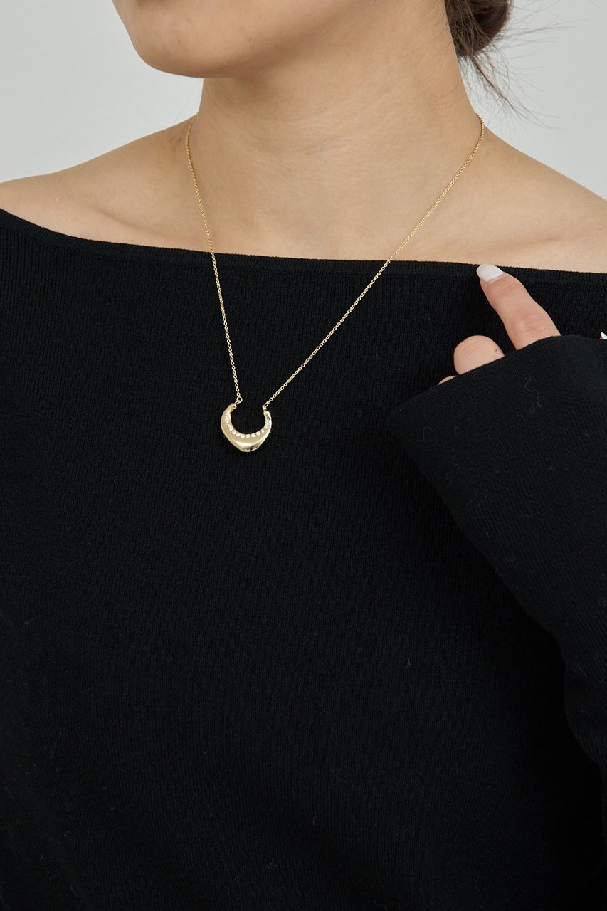 【ガリャルダガランテ/GALLARDAGALANTE】のラインストーンメタルトップネックレス インテリア・キッズ・メンズ・レディースファッション・服の通販 founy(ファニー) 　ファッション　Fashion　レディースファッション　Fashion for Women　ジュエリー　Jewelry　ネックレス　Necklaces & Pendants　おすすめ　Recommended / Our Picks　シンプル　Simple, Minimal　ストーン　Stone, Gem-Like　ネックレス　Necklace, Pendant Necklace　ゴールド|ID: prp329100004614001 ipo3291000000036071975