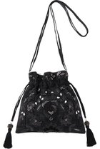 【ヌキテパ/NE QUITTEZ PAS】のエンブロイダリー ショルダー バッグ ブラック|ID: prp329100004614011 ipo3291000000036072003