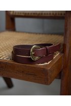 【ウィムガゼット/Whim Gazette】の【THE PAUSE】ワイドバックル細ベルト ダークブラウン|ID: prp329100004614013 ipo3291000000036072017