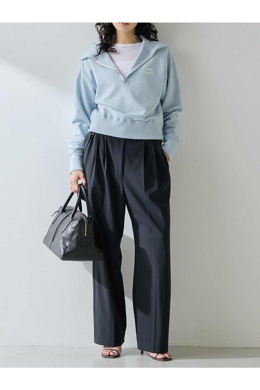 【ウィムガゼット/Whim Gazette】のハーフジップロゴ裏毛プルオーバー 人気、トレンドファッション・服の通販 founy(ファニー) 　ファッション　Fashion　レディースファッション　Fashion for Women　トップス・カットソー　Cut & Sew Tops　シャツ・ブラウス・オフィスカジュアル　Elegant Blouses & Button-Ups　ロングTシャツ・Tシャツ　Longline T-Shirts & Tees　カジュアルプルオーバー・ニットトップス　Pullovers & Knit Tops / Casual Pullovers　カットソー・ベーシックTシャツ　Cut-and-Sewn Tops / Stretch Tees & Basics　インナー　Innerwear　ジャケット　Jacket, Outerwear　スタンダード　Standard, Basic　スタンド　Stand Collar, Upright Stand　スリーブ　Sleeve, Long Sleeve / Short Sleeve　バランス　Balance, Style Balance　ボトム　Bottoms, Lower Wear　ロング　Long, Long-Length　ワンポイント　One Point, Statement Accent　A/W・秋冬　Autumn/Winter　2025年　2025　2025-2026秋冬・A/W　Autumn/Winter 2025–26 AW25–26　other-2|ID: prp329100004614033 ipo3291000000033034924